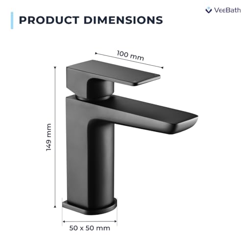 Mitigeur lavabo noir mat avec bonde escamotable commande levier unique