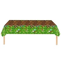 ParPix Pixel Tischdecke Geburtstag,130x220cm Pixelmotiv Geburtstag Tischdecken,Videospiel Pixel Tischdecke Kindergeburtstag,Game Pixel Thema Geburtstagstischdecke,Tischläufer Geburtstags Junge Mädchen