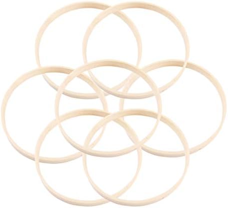 SUPVOX 20pcs Bamboo Rings Hoops Macrame Rings Round Dreamcatcher Rings Hoops for DIY Craft Dream Catcher 10cm