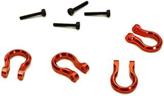Integy RC Model C27955RED Realistic 1/10 Bow Shackle (4) for Off-Road Trail Rock Crawling