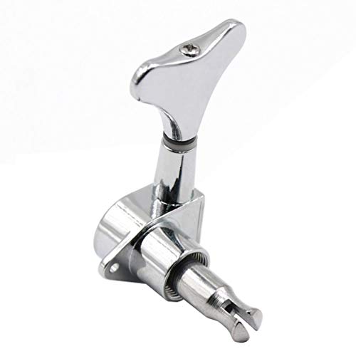 Disens Sealed Bass Guitar Tuning Pegs Machine Heads 2L2R Electric Bass String Tuners Replacement Parts Pack Of 4 Chrome #TOP1