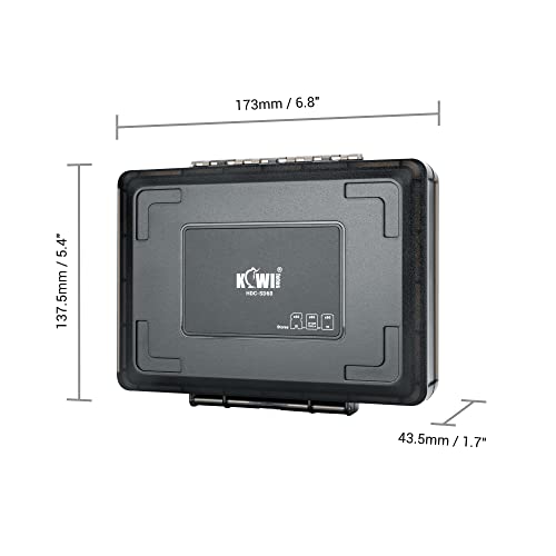 Kiwifotos 60 Slots Sd Card Case Holder For 60 Sd/Sdxc/Sdhc Card Cfexpress Type A Card, Stackable Memory Card Case Organizer Water-Resistant & Shockproof #TOP6