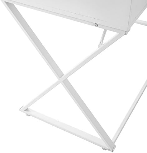 WOLTU Computer Desk White Office Desk Workstation 3 Drawers for Ample Storage Study Writing Desk Computer PC Laptop Table Dining Gaming Table for Home Office Table top area: 110x50cm(WxD) TS40ws