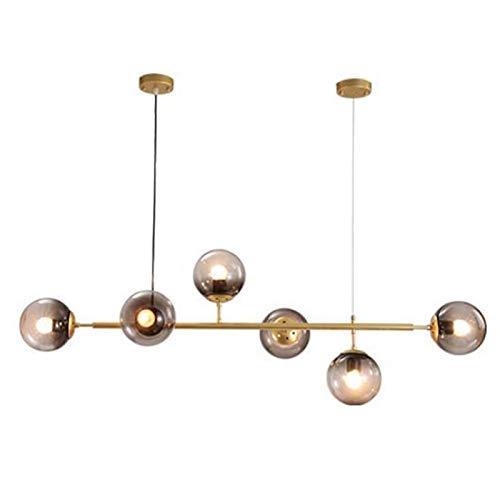 Suspension luminaire E27 verre noir or lustre salon salle à manger cuisine