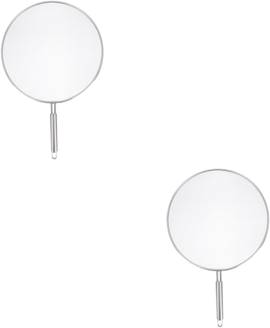 2 pcs Stainless Steel Oil Prevention Pot Lid Explosion Grease Splatter Screen Cover for Cooking Fine Mesh Oil Cover Kitchen Essential Cooking Tool Silver