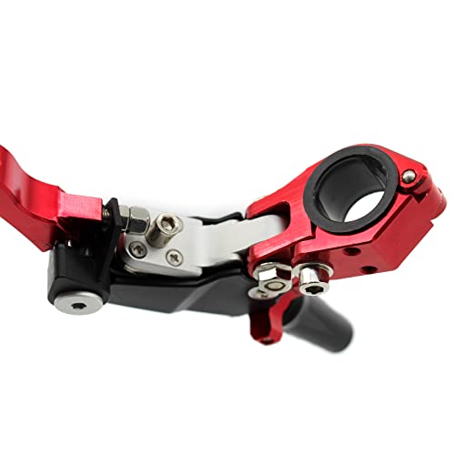Polarbear Dirt Bike Brake Clutch Lever Fit For 7/8” (22Mm) Handlebar Cnc Aluminum 360° Rotation Anti-Drop Atv Utv Pit Bike Taotao Apollo Honda Xr Crf 50Cc-300Cc(Red) #TOP7