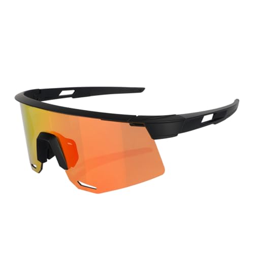 dKargo Cycling Polarized Sport Sunglasses for Men Women UV400 Baseball, Running, Golf, Motorcycle, Running, Fishing (Black Orange)