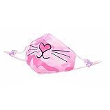 OMG! Accessories Girl's Kids Reusable Face Mask Covering with Interior Pocket (Pink Camo Kitty), One Size