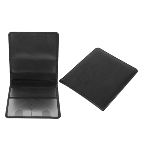 Porte-documents voiture en cuir PU noir compact lot de 2