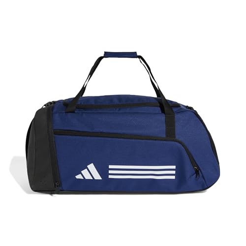 adidas Unisex Adulto Essentials 3-Stripes Duffel Bag, Dark Blue/White, M