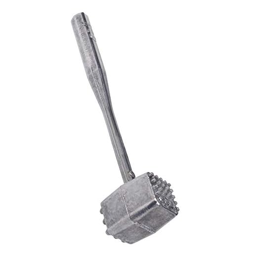 Commercial Aluminum Meat Tenderizer Mallet for Bbq - Professional Heavy Metal Food Hammer Tool Dishwasher Safe for Kitchen