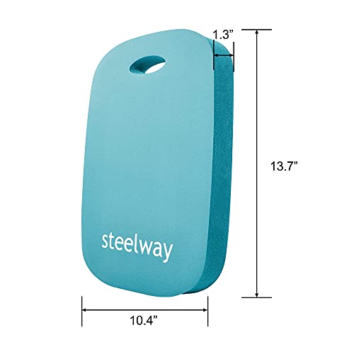 steelway Extra Thick Kneeling Pads, Knee Pad Cushion for Yard Work, Gardening, Yoga, Exercise, Floor Kneeler for Baby Bath, Comfortable Foam Mats to Kneel On, 15.4 x 10.4 x 1.3inch, Blue (2) by steelway - Image 6