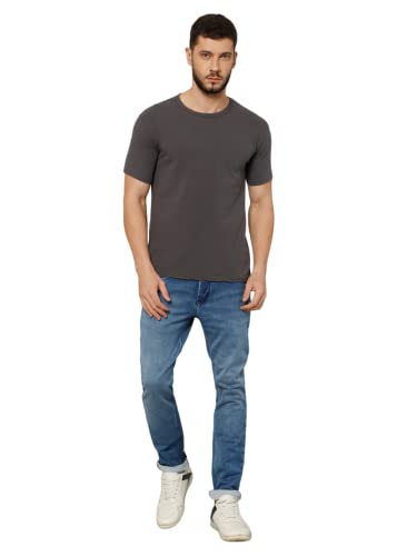 Image of T-Shirt for Men - 100% Cotton Casual T-Shirt | Half Sleeve, Round Neck 4 Way Stretch Fabric | Slim Fit T-Shirt