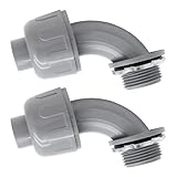 LifCratms 2Pcs 1' NPT Electrical Conduit Connector Fittings, 90-Degree Nonmetallic Liquid Tight Conduit...
