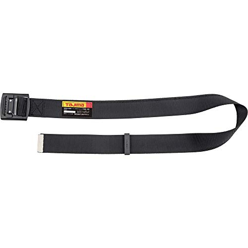 タジマ 新規格安全帯 胴ベルトMサイズ 黒 BABCM125-BK 長さ125cm カーブ形状が体になじみやすい 革手袋でも操作が簡単な軽量アルミフィンガー黒バックル 腰の強い特厚ナイロンベルト