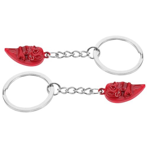 Image of Cabilock Skull Heart Magnetic Keychain Couples Vintage Zinc Alloy Charm