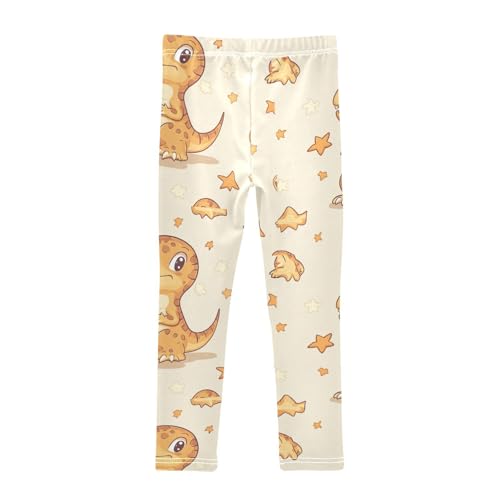ZZKKO Girls Leggings Cute Dinosaur Tyrannosaurus Rex Toddler Girls Clothes Leggings for Girls Toddler Girls Leggings 3-4T2