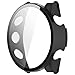 Case Compatible for Garmin Forerunner 970 Smartwatch Cover, Shockproof Ultra-Thin Hard PC Protective Cover with Tempered Glass Film (Black)
