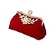 Lurrose Abendhandtasche für Damen und Mädchen, Strass, Clutch, Hochzeit, Cocktail, Abschlussball, Handtasche mit abnehmbarem Kettenriemen, für Hochzeitsparty