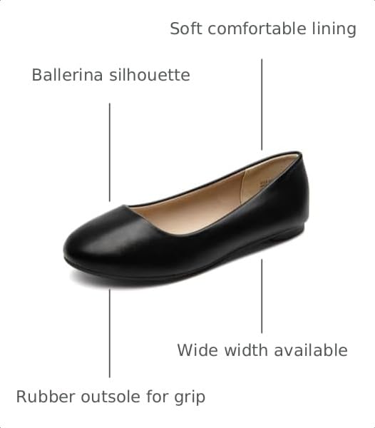 Image of DREAM PAIRS Women's Sole-Simple Ballerina Walking Flats Shoes