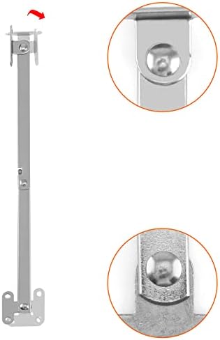QWORK 4 Pcs Steel Drop Down Hinge, Lid Stay Folding Hinge for Furniture Cabinet Cupboard Wardrobe Door