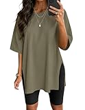 VNIRA Oversized T Shirt for Women Losse Fit Cotton Short Sleeve Workout Top Summer Casual Blouse...