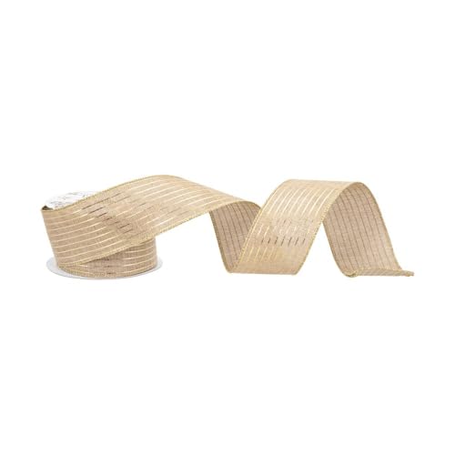 Fita Decorativa de Natal Fantasy Golden Stripes - Home Style