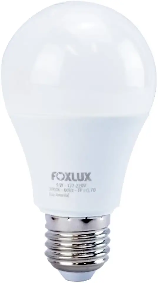 Foxlux Lâmpada LED Bulbo 9W 3000K Bivolt