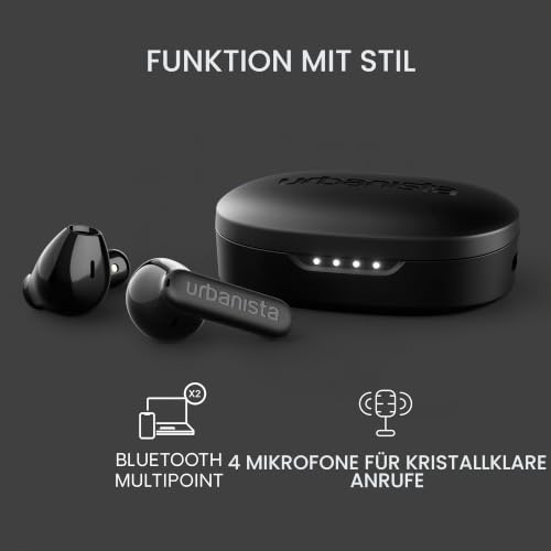 Urbanista Copenhagen 2 Kabellose Bluetooth Kopfhörer in-Ear, True Wireless Earbuds mit 4 ENC Mikros, 36 Std. Laufzeit, Tiefer Bass… – Ansicht 6