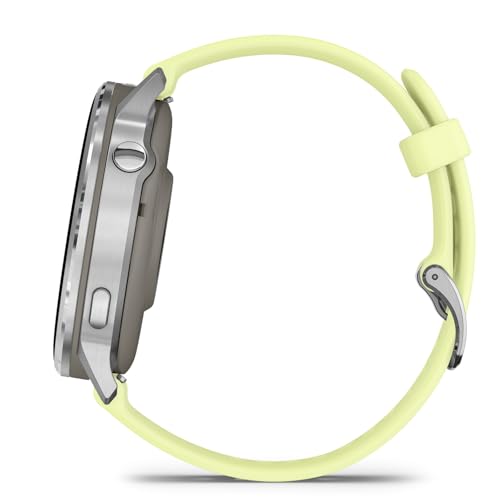 GARMIN(ガーミン)Venu 4 Silver/Citron 45mm スマートウォッチ AMOLED ディスプレイ ロングバッテリー 健康 フィットネス ワークアウト Suica対応/心拍センサー/ストレスレベル・睡眠時間測定/iOS・アンドロイド対応/心電図(ECG)アプリ対応モデル【日本正規品】