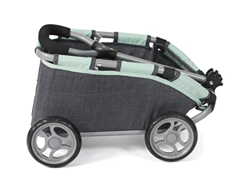 Bayer Chic 2000 - Ziehwagen Skipper, Kleiner Bollerwagen für Teddys, Puppen und Spielzeug, dunkelgrau, Melange Anthrazit, Mint, 660-67
