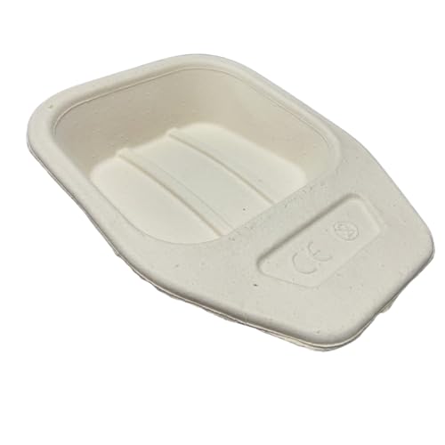 Padella Monouso per Disabili |10 Pezzi | Padella Sanitaria da Letto | Padelle per Igiene Allettati Anziani | in Cartone | per Ospedali | Padella in Carta Cellulosa 2L | Tenuta 4 ore