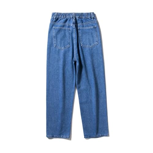 Men's Retro Jeans Loose Straight Drop Feel Wide Legged Pants Long Pants3