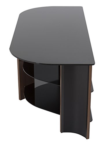 Avf Fs1100Varwb-A Varano Tv Stand With Black Glass Shelves, And Walnut Colored Wood Legs. Fits Most (Not All) Tvs In These Sizes: 30", 32", 37", 39" 40" 42" 46", 47" 49", 50", 52", 55" #TOP2