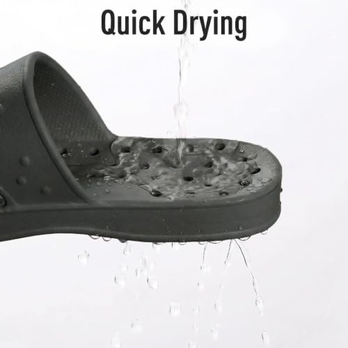 Image of shevalues Shower Shoes for Women Men with Arch Support Quick Drying Pool Slides Lightweight Beach Sandals with Drain Holes