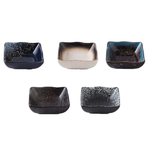 Juego 5 platos de cerámica japonesa para sushi miniatura 1