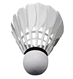 Volante de bádminton de Pluma de Ganso Duradero y Resistente al Viento for Entrenamiento y torneos.(Basic,12pcs)
