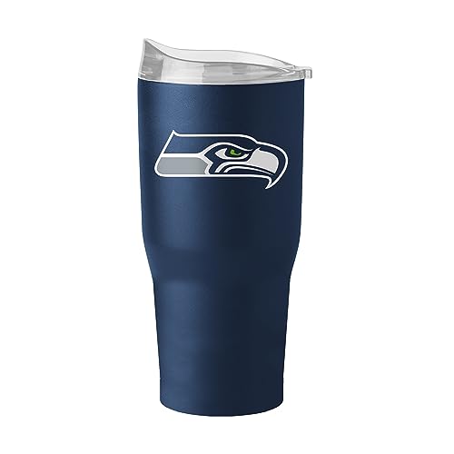 FANMATS NFL Seattle Seahawks 30 oz Powder Coat Tumbler — Stainless Steel | 30 Fluid Ounces | High -Lip Slider Lid | Team Color