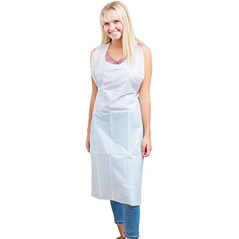 Green Direct White Disposable Aprons for Kitchen Cooking for Men And Women, Pack of 100 Cover