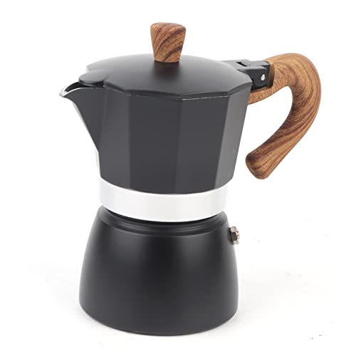 150ML Aluminium Mokkakanne, Praktische Octagonal Espressokocher Für Zuhause Und Büro, Leicht Und Schadstofffrei - Hitzebeständige Griffe, Filtertechnik Für Kaffee Enthusiasten (Seiko modelo lago azul)