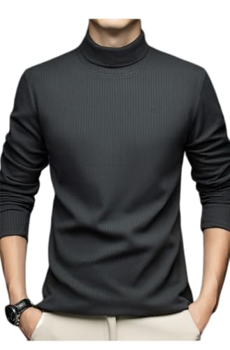 Men Sweater Breathable Soft Comfortable Long-Sleevedsweater Classic Temperament Trend Men's Knitwear Casual Fashion Warm Knittedsweater G-Grey XL