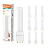 LEDVANCE DULUX LED S/E9 Kompaktleuchtstofflampe, Kaltweiß 4000 K, 4 W, 550 lm, Sockel 2G7, Ersatz für 9-W-Lampe, Netzspannung 220–240 V, 10er SPARPACK
