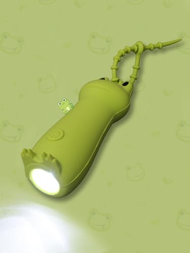 CoolGift Mart Frosch Taschenlampe Kinder, Dimmbare Mini Frog SilikonTaschenlampe für Kleinkinder, Jungen und Mädchen, Aufladbar Tragbare Schlüsselbund Leuchte für Camping, Nachtwanderungen und Zuhause