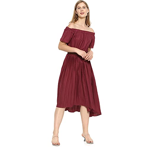 Image of PINACOLADA Women Stylish Solid with Belt Casual Dresses
