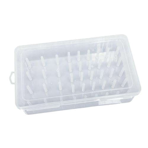 Reviews de Almacenamiento de materiales de bordado los mejores 5. 45 UGPLM Caja de Almacenamiento de Hilos de Coser, Contenedor Organizador de Carretes de Hilo, Caja Organizadora Portátil de Plástico Transparente para Bordado y Coser Hilos,...