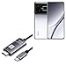 BoxWave Cable Compatible with Realme GT5 - SmartDisplay Cable - USB Type-C to HDMI (6 ft), USB C/HDMI Cable - Jet Black