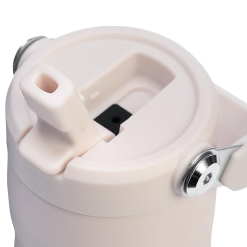 Image of Stanley IceFlow Flip Straw 2.0 Water Bottle 16 oz | Built-In Straw with Larger Opening | Lightweight and Leak Resistant | Insulated Stainless Steel | BPA-Free | Rose Quartz