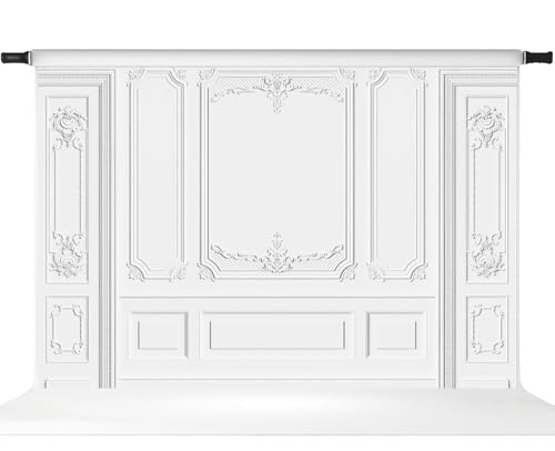 Toile de fond murale élégante Kate blanche de 3x2m pour vos shooting