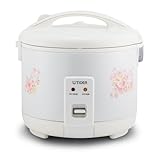 Tiger JNP-1800-LF 10 Cup Capacity White Rice Cooker with Non-Stick Inner Pot,...