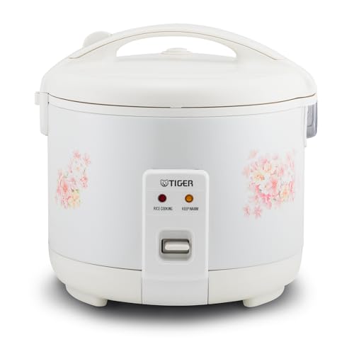 Tiger JNP-1800-LF 10 Cup Capacity White Rice Cooker with Non-Stick